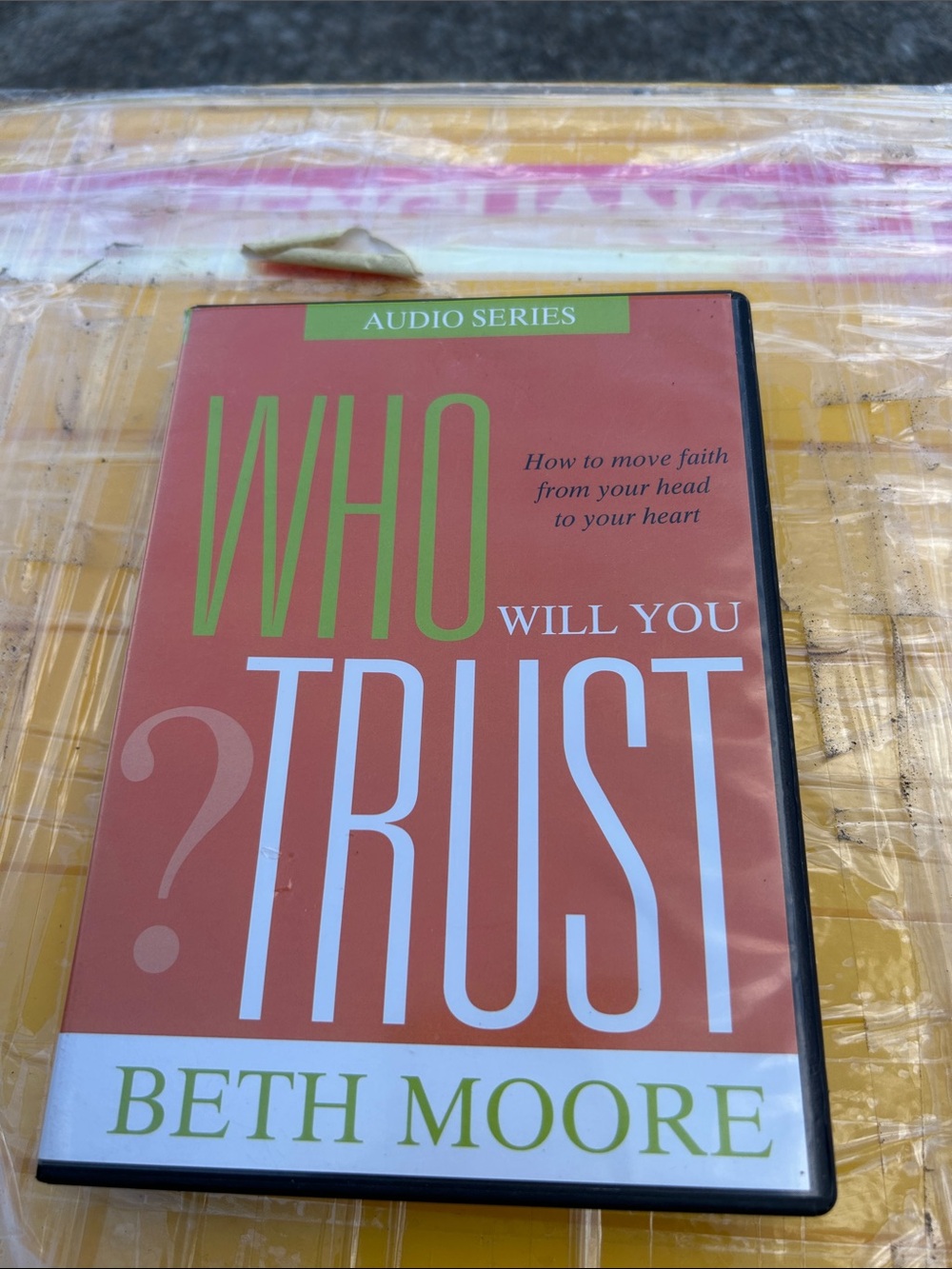 Who Will You Trust? Audio Series by Beth Moore - Orange & Green Cover